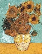 Vase with Twelve Sunflowers